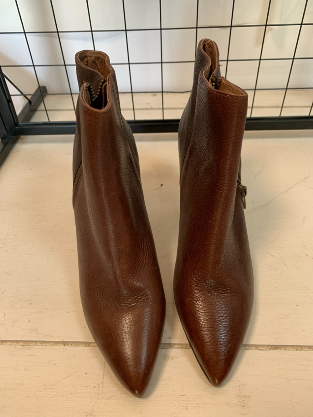 Liebeskind Brown Pointed Toe Leather Ankle Booties